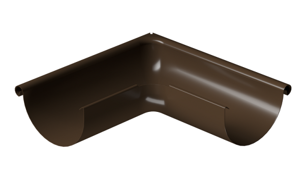 Угол внешний 90° D125 Döcke STAL PREMIUM Каштан, (RAL 8017) купить в Усолье-Сибирском