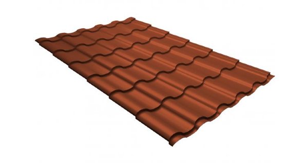 Металлочерепица кредо GL 0,5 GreenСoat Pural RR 750 кирпично-красный (RAL 8004 терракота) купить в Усолье-Сибирском