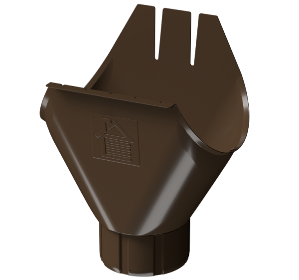 Воронка желоба D125 Döcke STAL PREMIUM Каштан, (RAL 8017) купить в Усолье-Сибирском