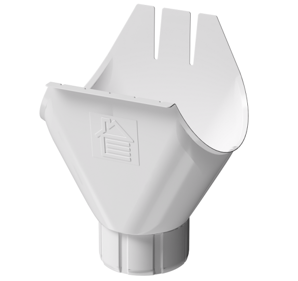 Воронка желоба D125 Döcke STAL PREMIUM Пломбир, (RAL 9010) купить в Усолье-Сибирском