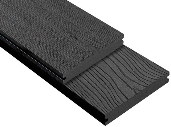 Террасная доска ДПК Outdoor 3D полнотелая STORM/OCEAN BLACK черная купить в Усолье-Сибирском