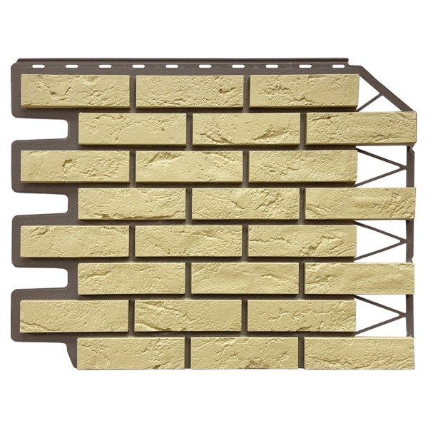 Фасадная панель FineBer, Кирпич Баварский, Песочный купить в Усолье-Сибирском