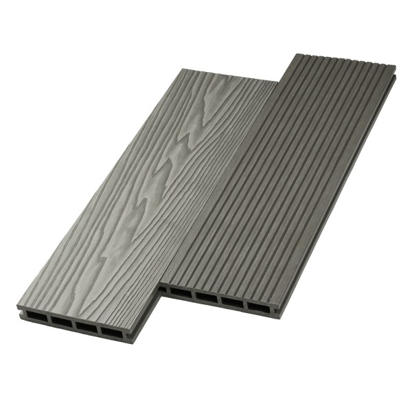 Террасная доска ДПК NanoWood двусторонняя New 3D тиснение + вельвет Серый купить в Усолье-Сибирском