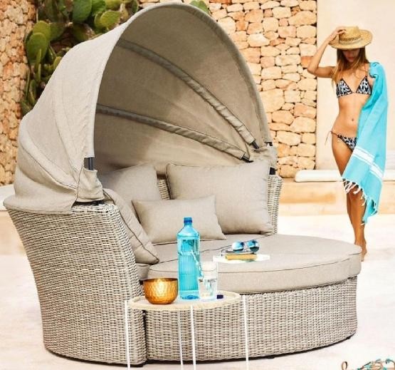 Диван-Трансформер AFINA плетеный из иск. ротанга AFM-325 Beige купить в Усолье-Сибирском