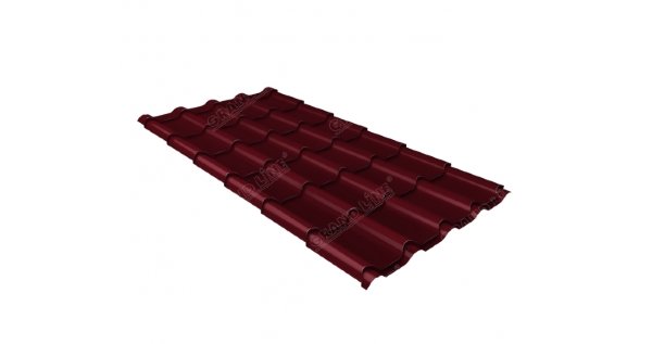 Металлочерепица камея 0,45 Drap RAL 3005 красное вино купить в Усолье-Сибирском