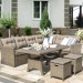 Комплект мебели AFINA плетеной из иск. ротанга AFM-307B Beige купить в Усолье-Сибирском