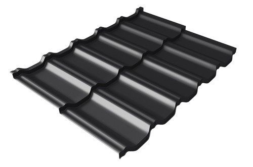 Металлочерепица модульная Квинта Uno Grand Line c 3D резом 0,5 Rooftop Matte RAL 9005 черный купить в Усолье-Сибирском