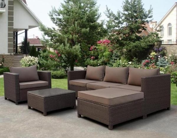 Комплект мебели AFINA плетеной из иск. ротанга YR821A Brown/Beige купить в Усолье-Сибирском