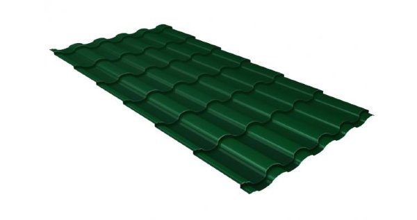 Металлочерепица кредо 0,5 Satin RAL 6005 зеленый мох купить в Усолье-Сибирском