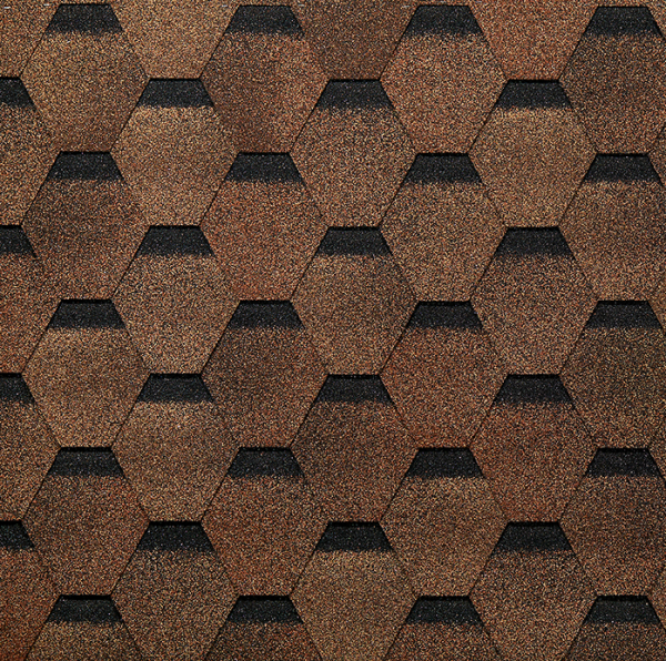 Гибкая черепица EURASIA Docke, Коллекция ШЕСТИГРАННИК Светло-коричневый купить в Усолье-Сибирском