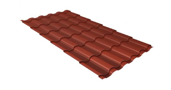 Металлочерепица кредо GL 0,5 Velur20 RAL 8004 терракота купить в Усолье-Сибирском