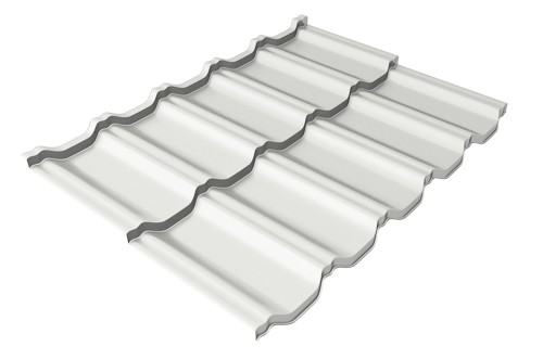 Металлочерепица модульная Квинта Uno Grand Line c 3D резом 0,5 Satin RAL 9003 сигнальный белый купить в Усолье-Сибирском