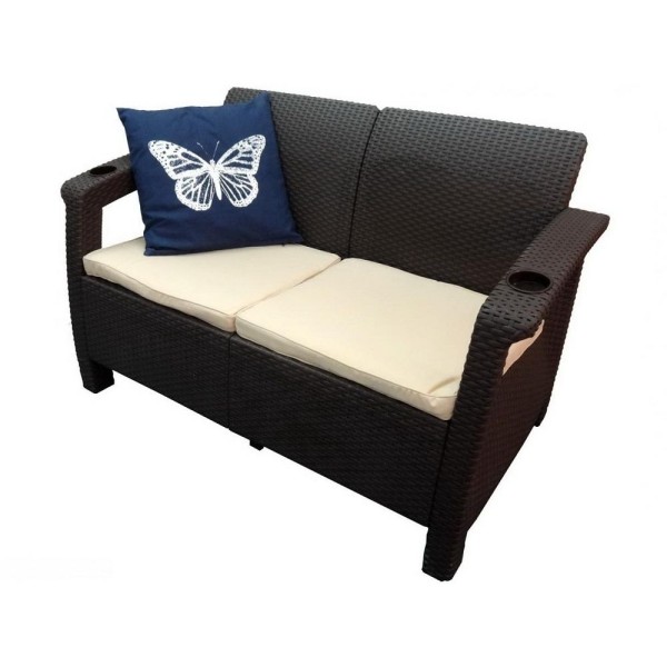 Двухместный диван Yalta Sofa Seаt венге купить в Усолье-Сибирском