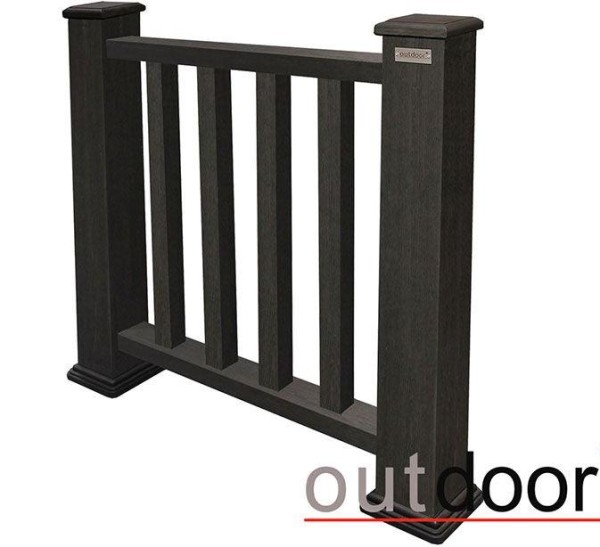 Ограждение из ДПК Outdoor Классик 3D STORM чёрный купить в Усолье-Сибирском