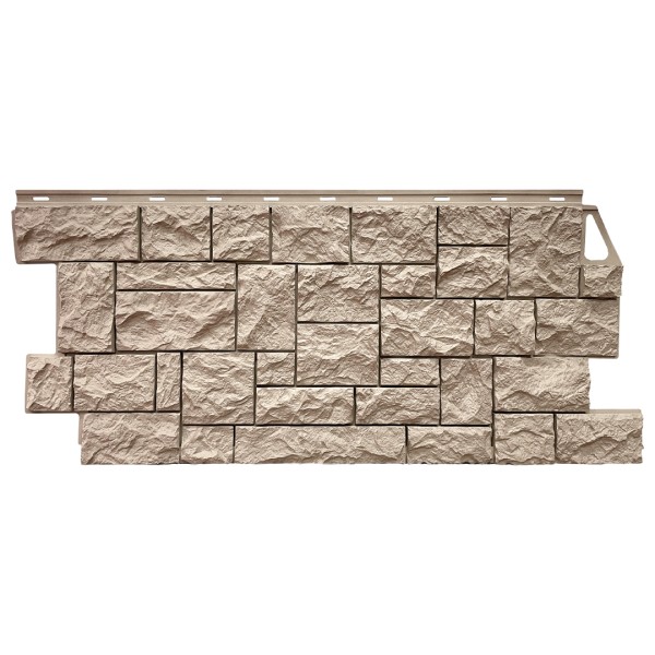 Фасадная панель FineBer, Камень Дикий, Песочный купить в Усолье-Сибирском