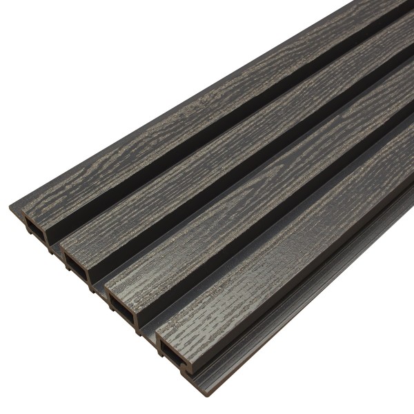 Фасадная доска из ДПК Faynag Wood Рейка Мокрый Асфальт купить в Усолье-Сибирском