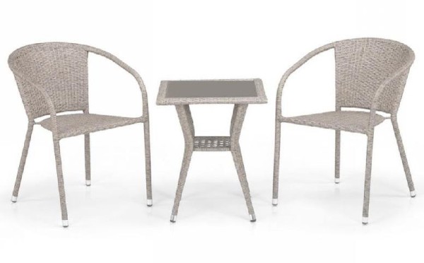 Комплект плетеной мебели AFINA из иск. ротанга T25C/Y137C-W85 Latte 2Pcs купить в Усолье-Сибирском