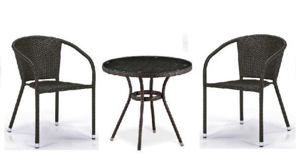 Комплект плетеной мебели AFINA из иск. ротанга Асоль-7 T282ANT/Y137C-W53 Brown 2Pcs купить в Усолье-Сибирском