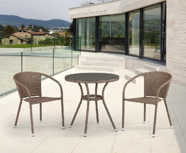 Комплект плетеной мебели AFINA из иск. ротанга T282ANT/Y137C-W56 Light Brown 2Pcs купить в Усолье-Сибирском