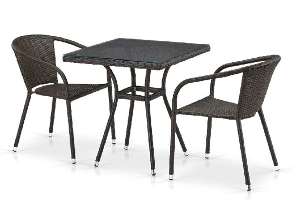Комплект плетеной мебели AFINA из иск. ротанга T282BNT/Y137C-W53 Brown 2Pcs купить в Усолье-Сибирском