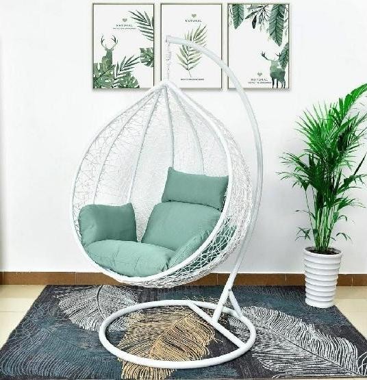 Кресло Подвесное из искусственного ротанга AFM-168A-XL White/Green купить в Усолье-Сибирском