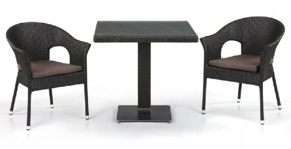 Комплект плетеной мебели AFINA из иск. ротанга T605SWT/Y79A-W53 Brown 2Pcs купить в Усолье-Сибирском