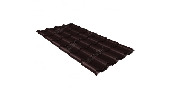 Металлочерепица камея 0,5 Satin RAL 8017 шоколад купить в Усолье-Сибирском