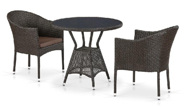 Комплект плетеной мебели AFINA из иск. ротанга T707ANS/Y350-W53 Brown 2Pcs купить в Усолье-Сибирском