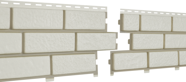 Фасадная панель Ю-Пласт Стоун Хаус Кирпич с декорированным швом Белый купить в Усолье-Сибирском