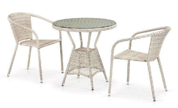 Комплект плетеной мебели AFINA из иск. ротанга T705ANT/Y137C-W85 Latte 2Pcs купить в Усолье-Сибирском