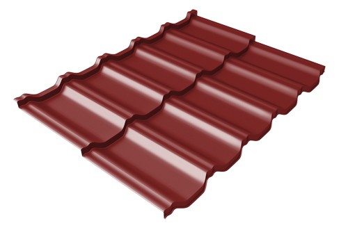 Металлочерепица модульная Квинта Uno Grand Line c 3D резом 0,5 Satin RAL 3011 коричнево-красный купить в Усолье-Сибирском