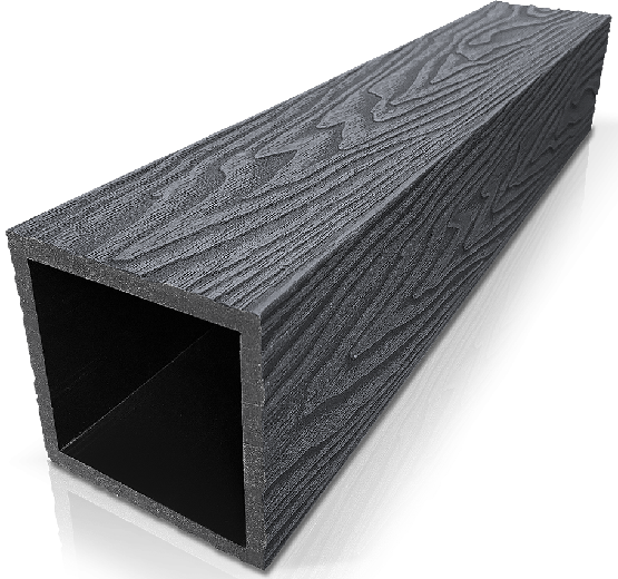 Столб ДПК 3D GardenParkett фактура дерева Графит купить в Усолье-Сибирском