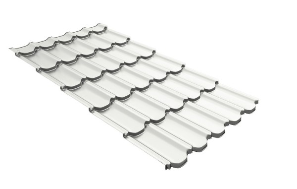 Металлочерепица квинта плюс с 3D резом 0,5 Satin RAL 9003 сигнальный белый купить в Усолье-Сибирском