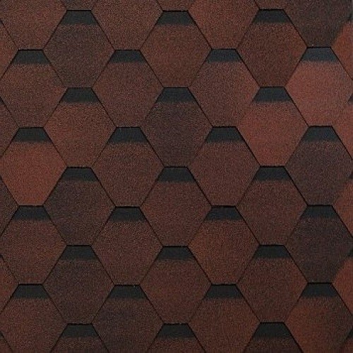 Гибкая черепица Shinglas, коллекция Оптима – Красный купить в Усолье-Сибирском