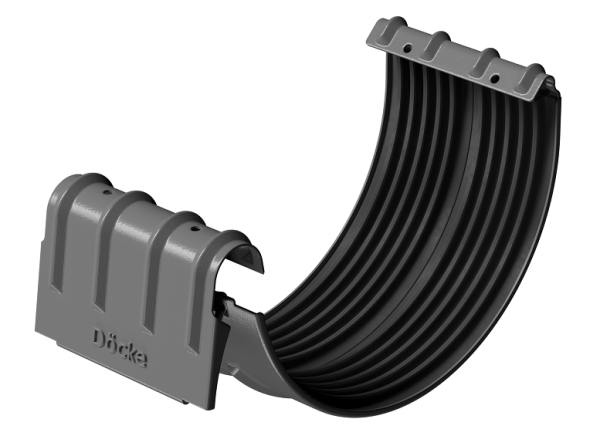 Соединитель желобов D125 Döcke STAL PREMIUM Графит, (RAL 7024) купить в Усолье-Сибирском