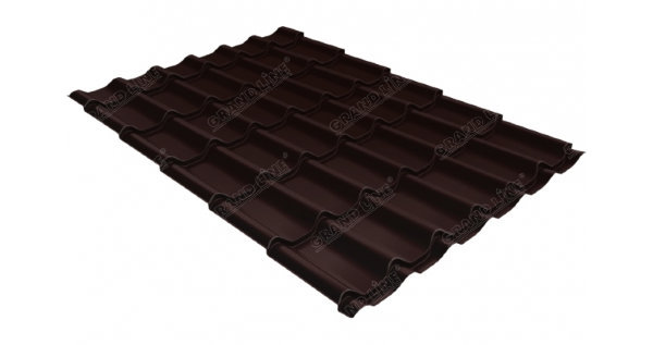 Металлочерепица классик GL 0,5 Quarzit RAL 8017 шоколад Metallic купить в Усолье-Сибирском