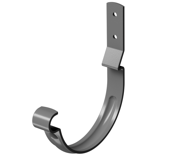 Карнизный крюк короткий (гнутый) D125 Döcke STAL PREMIUM Графит, (RAL 7024) купить в Усолье-Сибирском