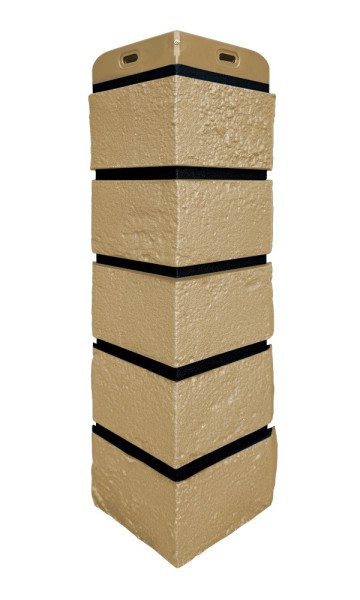 Угол Grand Line состаренный кирпич премиум Песочный (шов RAL 9005) купить в Усолье-Сибирском