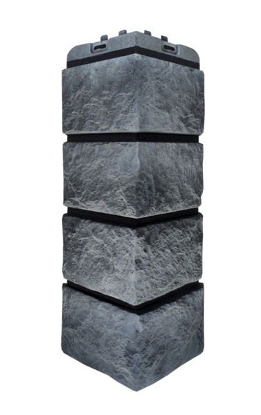 Угол наружный Grand Line Колотый Камень Антрацит, Шов чёрный купить в Усолье-Сибирском