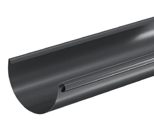 Водосток Aquasistem, система 125x90 - Водосточный желоб 3.00м RAL 7024 Тёмно-серый купить в Усолье-Сибирском